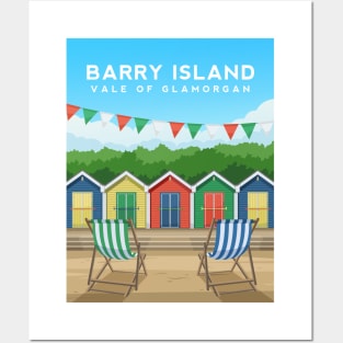 Barry Island Beach Huts, South Wales Posters and Art